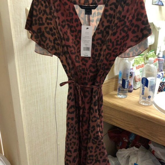 French Connection Annalia Leopard 🐆 Print Dress - Picture 5 of 9